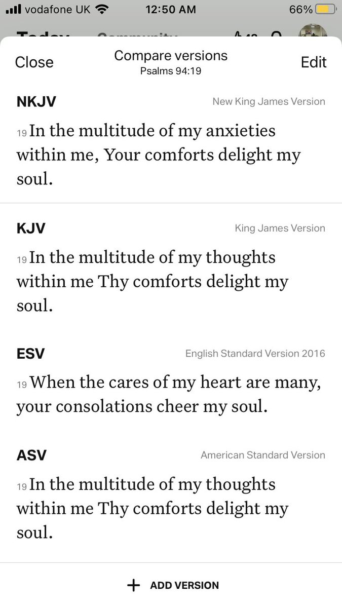 Esther_NW's tweet image. Psalms 94:19 #ChristocentricDiscipleship #ComparingTranslations #SoundDoctrine #VerseOfTheDay