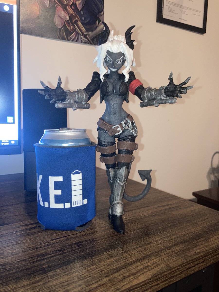 Capt_C_Tree's tweet image. Judgement printed and painted! #3dprint #Helltaker