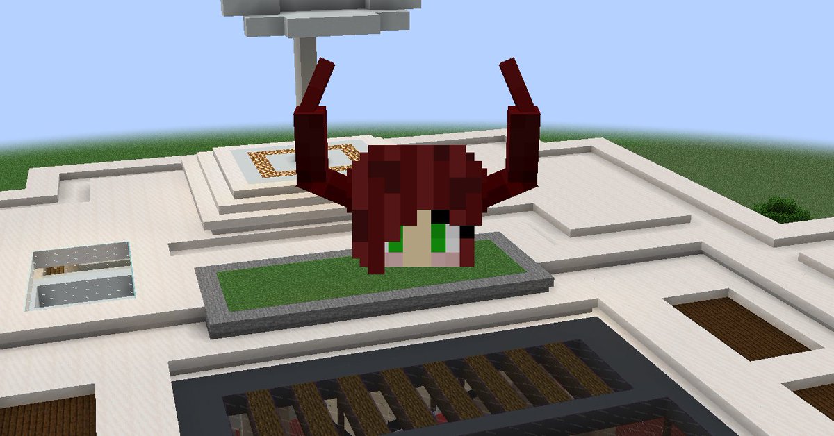 GTSDimension's tweet photo. When @GiantessElsie grows too big in her own mansion that her head is sticking out of the roof

@GiantessElsie: I just drank a lvl 3 potion on @gtsdimension minecraft server

#SizeTwiter #giantess #Sizetwitter https://t.co/lGj6CTnLKu