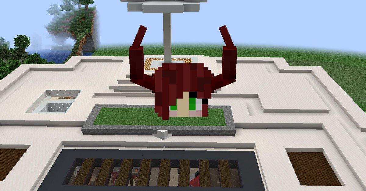 GTSDimension's tweet photo. When @GiantessElsie grows too big in her own mansion that her head is sticking out of the roof

@GiantessElsie: I just drank a lvl 3 potion on @gtsdimension minecraft server

#SizeTwiter #giantess #Sizetwitter https://t.co/lGj6CTnLKu