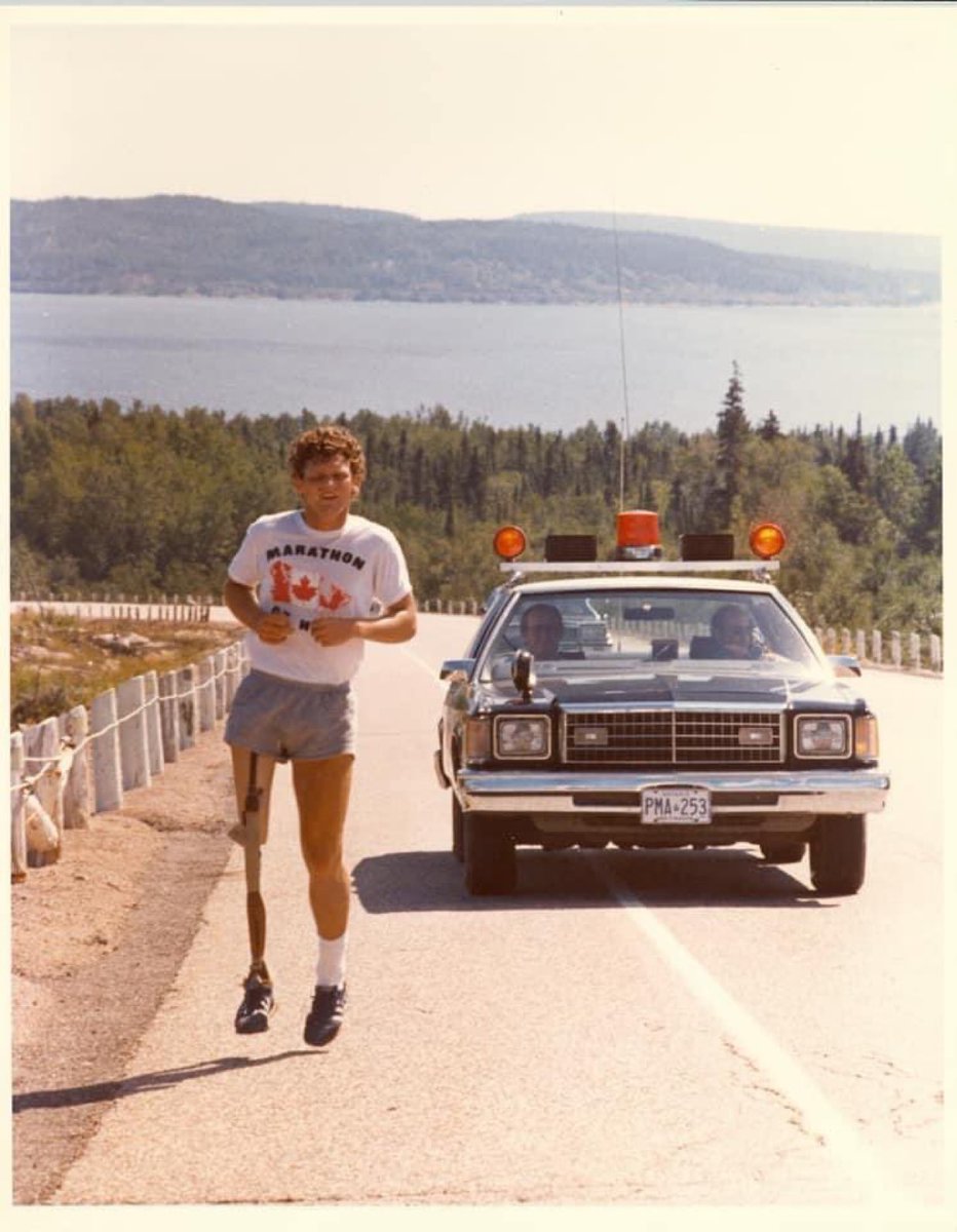 On September 1st, 1980 44 years ago today. Terry Fox was forced to end his 143 day, 5,373 KM Marathon of Hope run near Thunder Bay, Ontario ❤️💔🇨🇦