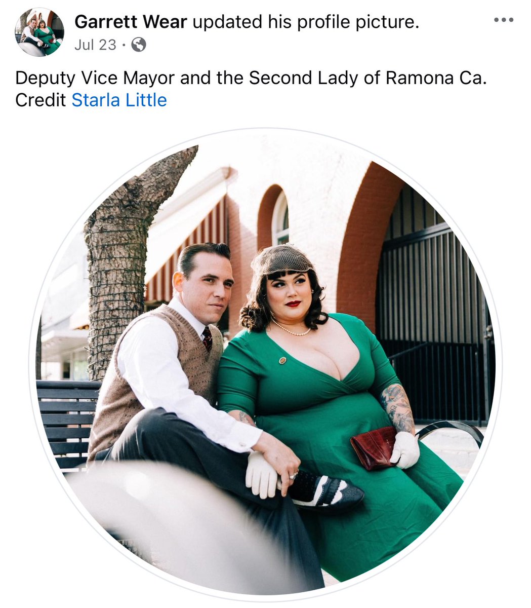 KaliFontanilla's tweet image. Deputy Mayor of Ramona, CA @garrettwear not only posted about wanting Donald Trump to be killed during the assassination attempt. He also took the time to send me a DM on Facebook to call me “trash” @libsoftiktok @robbystarbuck this man should not be a public servant. PERIOD!