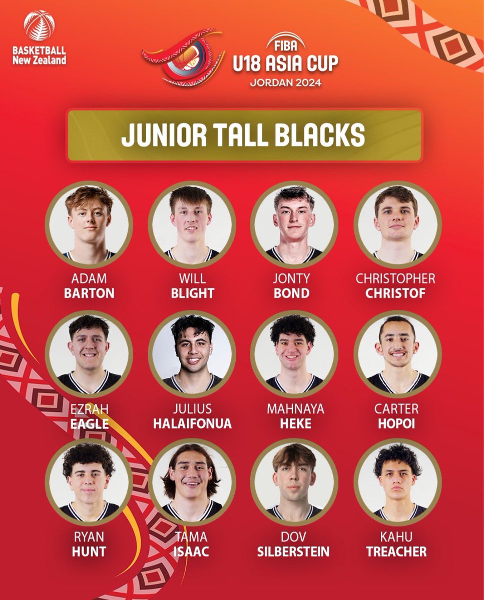 Good luck to our athletes Adam Barton, Will Blight, Jonty Bond, Christopher Christof and Tama Isaac!

They start their FIBA U18 Asia Cup campaign tomorrow morning against Jordan at 4:30am NZT. Tune in via the FIBA YouTube Channel.

🔗: youtube.com/watch?v=d4cqXx…