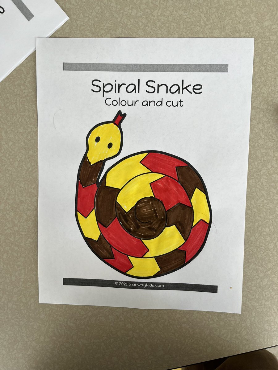 rossneir's tweet photo. Today at Sunday School we learned about Adam and Eve, and for our craft we made spiral snakes (which the kids loved putting next to the ac unit) https://t.co/K2pDu9ipbG