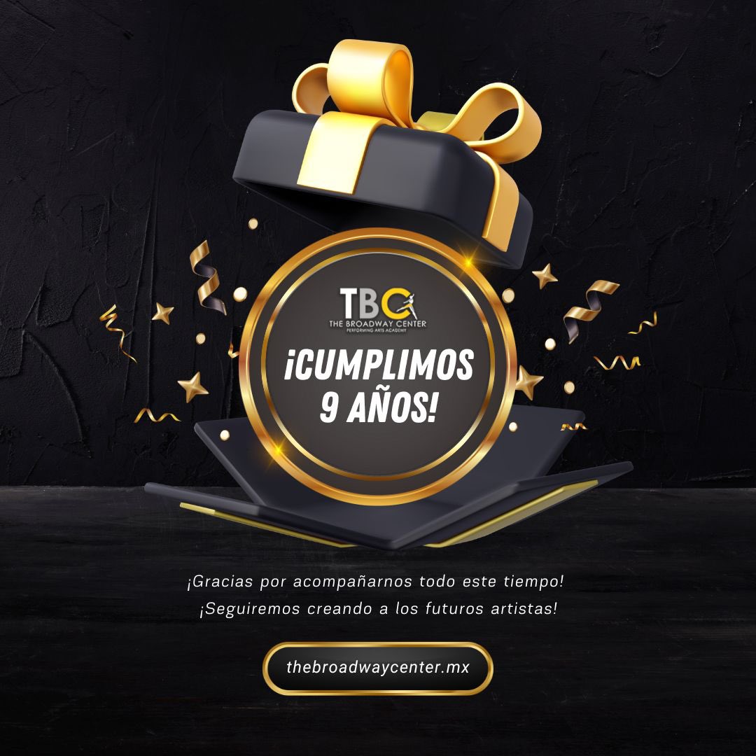 Hoy cumplimos 9 años formando a los artistas del futuro ¡GRACIAS POR TANTO TEATRO, TALENTO Y MAGIA! 🎭✨

Somos #thebroadwaycenter🩶💛🤍 #TBC