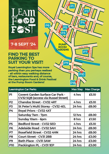 ☀️ FIND THE BEST PARKING TO SUIT YOUR VISIT  ☀️

Royal Leamington Spa has more parking than you perhaps realised - all within easy walking distance of bars, restaurants and, of course, the Leamington Food &amp; Drink Festival at the Pump Room Gardens this weekend!

#LoveLeam