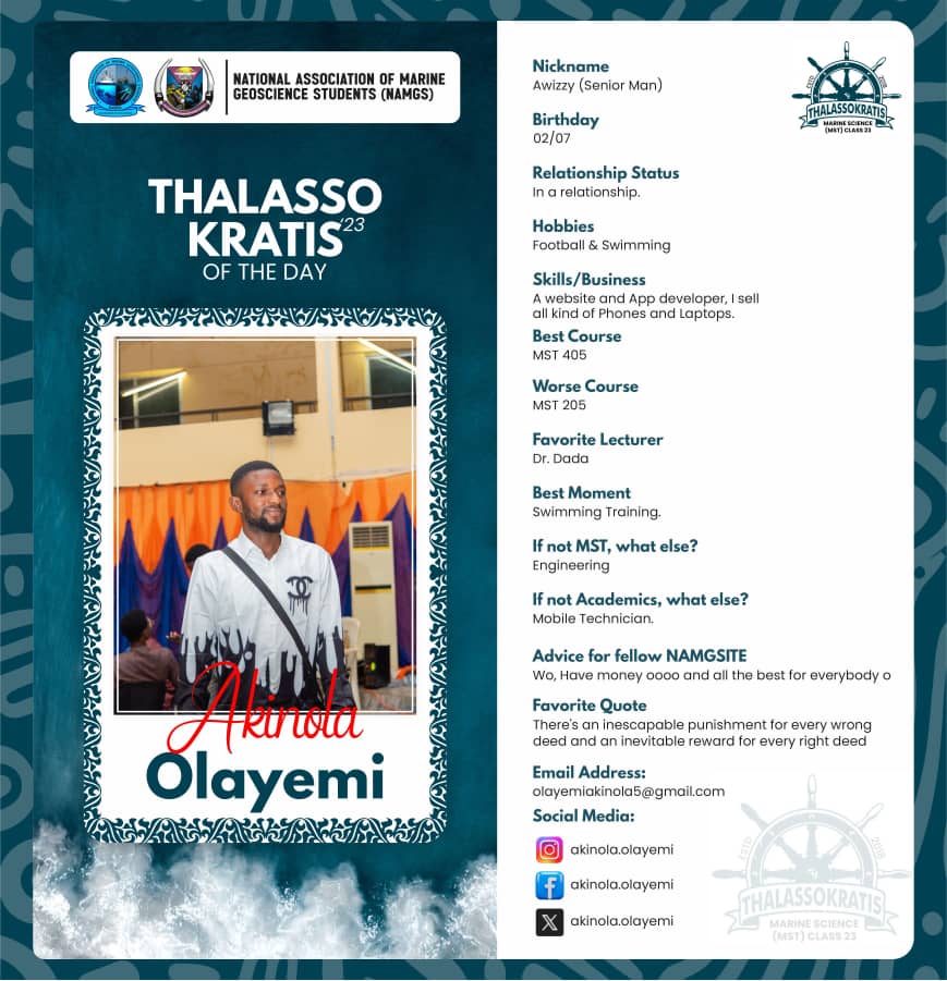 Mstclass23's tweet image. All hail the Thalassokratis of the Day, Awizzy ❤️🙏
Meet Akinola Victor pka Swizzy , your enthusiasm for politics &amp;amp; leadership on the football field has inspired us! Your dedication, positivity &amp;amp; friendship have left a lasting impact. Cheers to a true champion🐐🥰#Thalassokratis