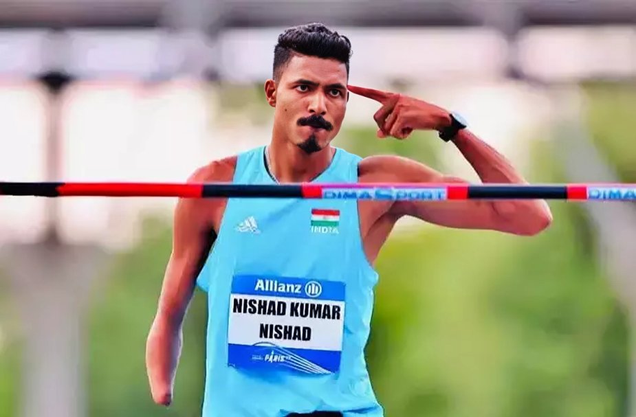 PERSISTENTNETW1's tweet photo. Tokyo silver medalist Nishad Kumar won the Silver Medal in the High jump T47 at the Paris Paralympics. 

#nishadkumar #PersistentNetworks #PSNPL #uidai #paralympics2024 #realmadridvsrealbetis #BoycottBollywood https://t.co/zy6lUxctVK