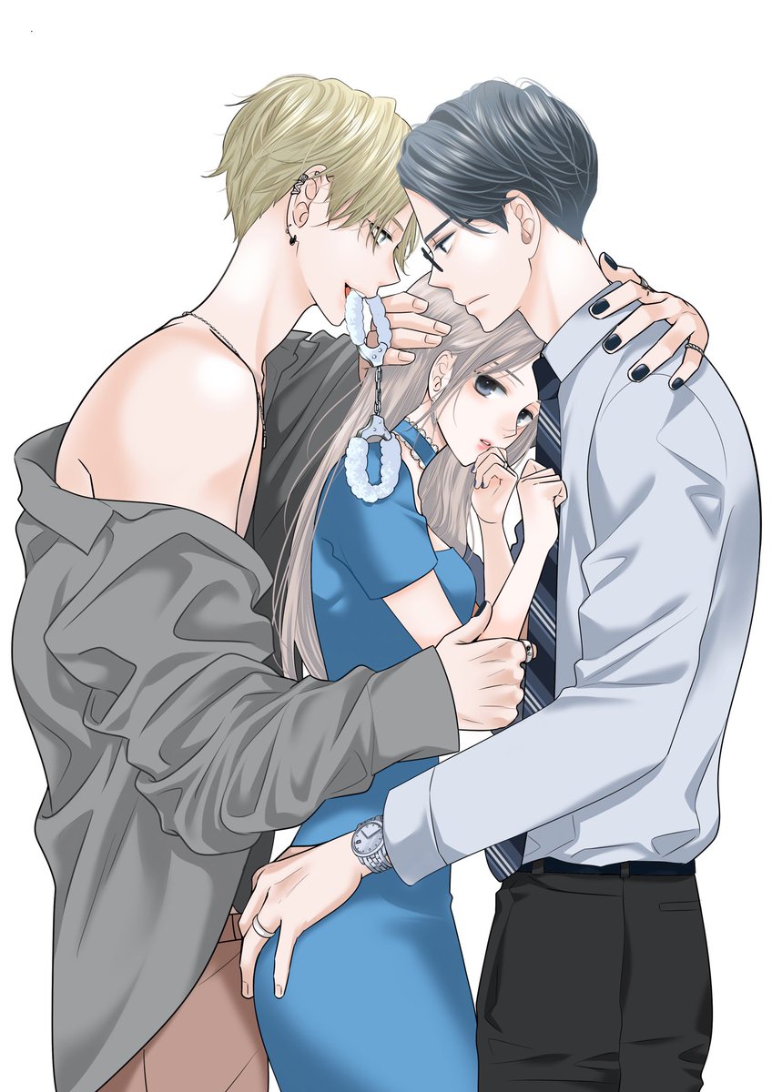 #姉フレ 95号配信開始です。表紙を描かせていただきました。「#手錠とはちみつ」7話が載っています。絵の通りお話も男女が絡み合っております。よろしくお願いします🙇‍♀️ 