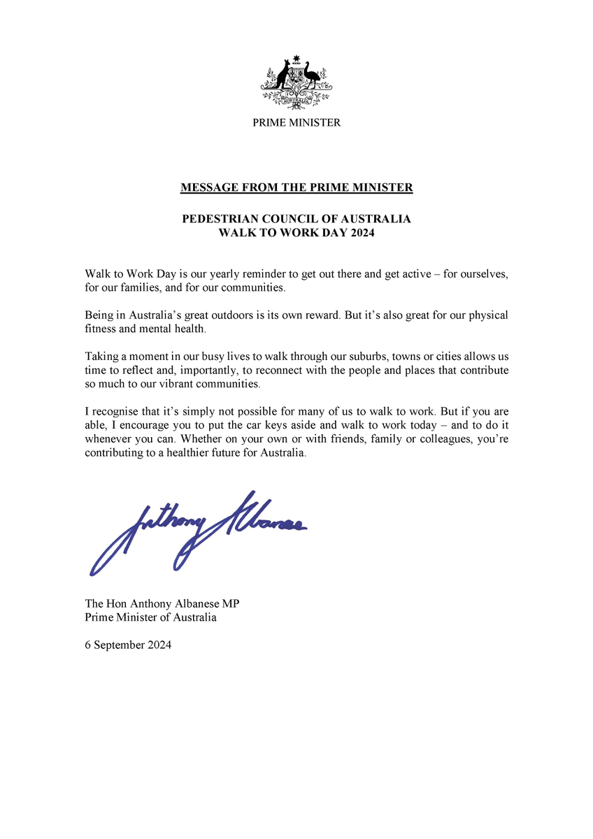 A message from the Prime Minister, @albomp.

Big thank you to the PM Anthony Albanese for his words of support. 

Albo is behind us, but are you?

It's not too late to get involved. Visit our website to find out how

walk.com.au

#wtwd