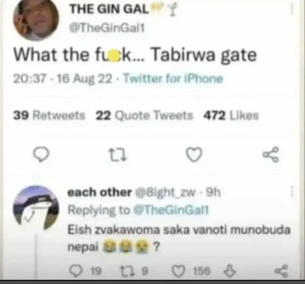 AkTerry7112's tweet photo. Kkkkk mukuswera mukati😂😂😂😂 https://t.co/QQhPuYcF37