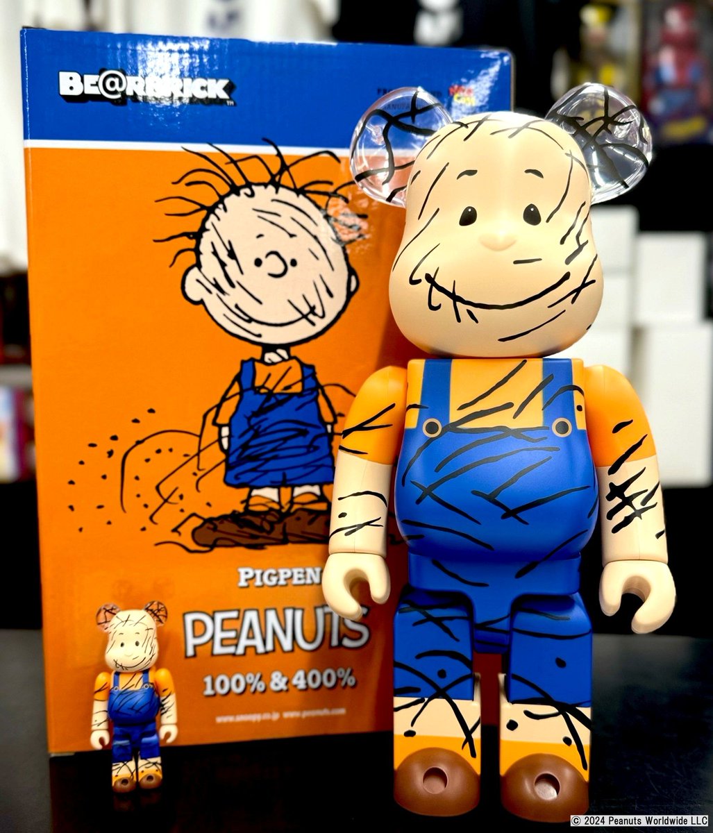 メディコムトイ　ベアブリック　pigpen 400% フィギュアのみ　ピーナッツ Today's 1.6】 BE@RBRICKにPEANUTSより「PIGPEN」が100％ & 400％で