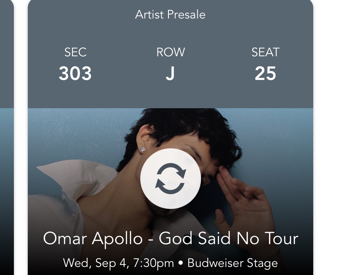 nxtlxmn's tweet photo. selling 2 @omarapollo tickets for Sept 4th at Budweiser Stage https://t.co/pGtUjvKRw7