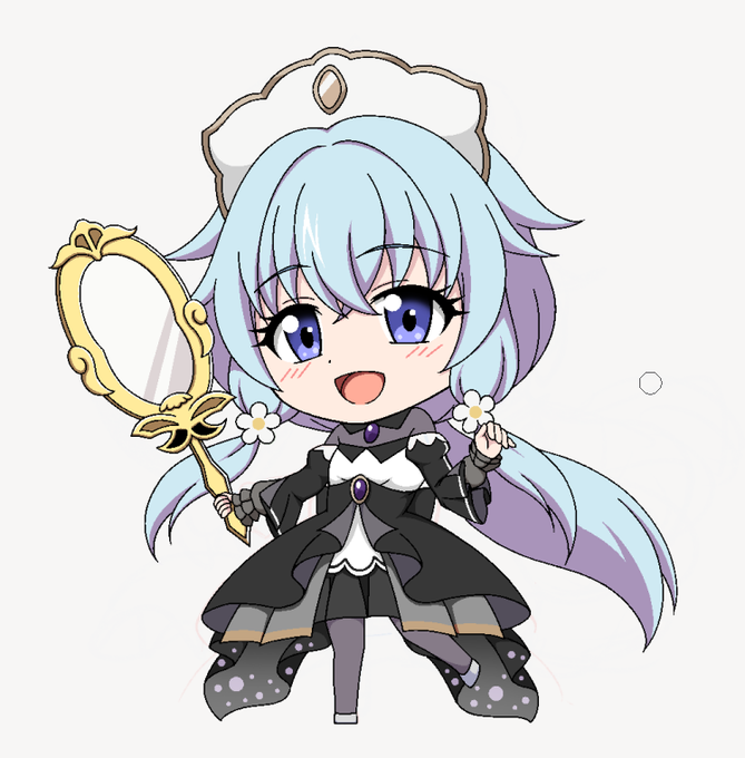 仮完成。後ろ髪やっぱちょっと多いかな。。。 