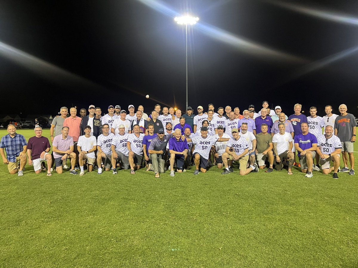5️⃣0️⃣ Years of Aces Men’s Soccer 💜

Such a special weekend celebrating the past, present, and future of <a href="/UEAthleticsMSOC/">UE Men's Soccer</a> with over 70 former student-athletes back on campus.