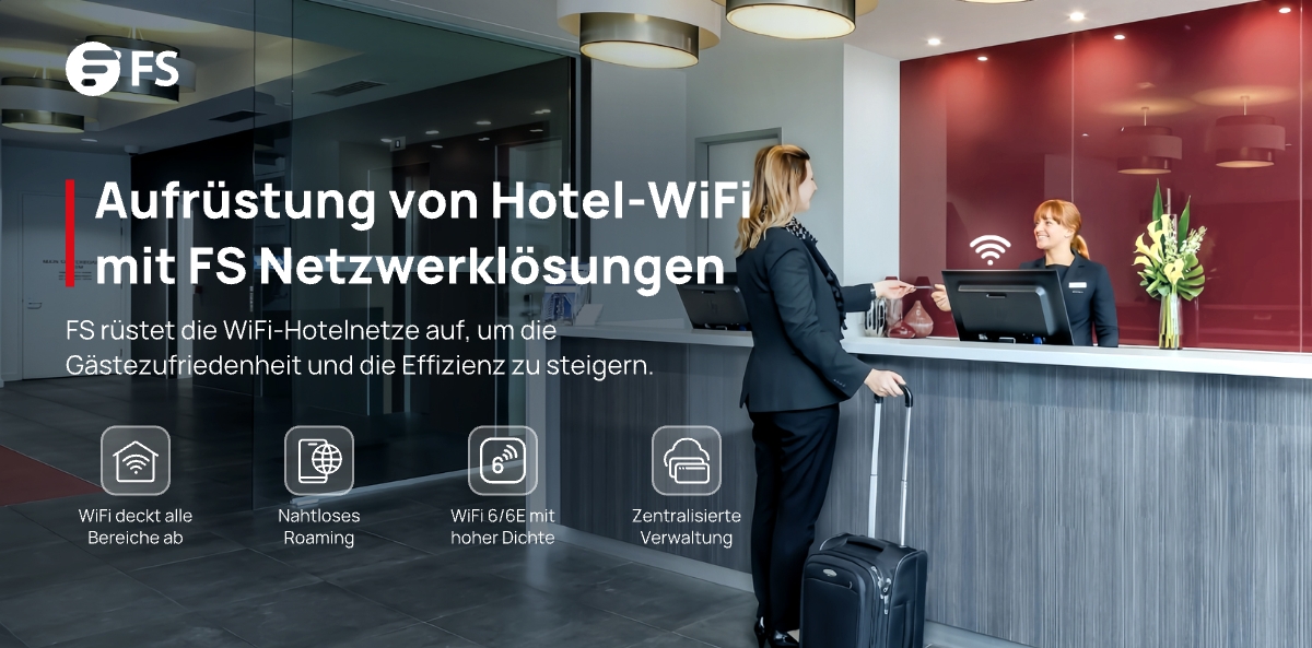 FScom_Germany's tweet image. FS rüstet Hotel-Wi-Fi-Lösungen auf, um überlegene Konnektivität zu bieten, das Netzwerk jederzeit einfach zu verwalten und Stabilität zu gewährleisten. Helfen Sie Hotelmanagern, das Gästeerlebnis zu optimieren.
Blog: bit.ly/4b62YdX
#guestwifi #hotelwifi