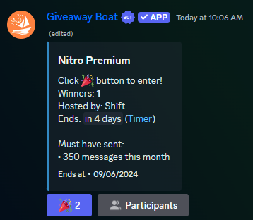 BitLifeCommdisc's tweet image. 🚨🚨🚨 #DiscordNitro Boost Giveaway HAPPENING NOW! 🎁🎁🎁

Send 350 messages by the end of the giveaway duration to qualify! Ends 9/6/24 10:06 AM EST.

Join now to begin. Best of luck! 🥳👉 discord.gg/bitlife

#BitLife #Discord #DiscordServer #giveaways #lifesim #mobilegames