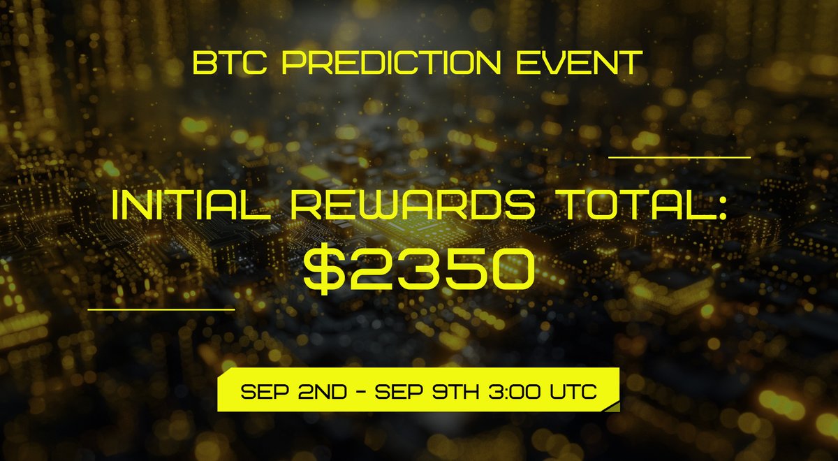 🎉 Influpia is launching a BTC prediction feature! 📈

To encourage active participation, we will rank users based on their valid prediction trading volume in the first season (9/2-9/9 3:00 UTC). The total rewards are 2350 USDT. 💰

Link:infdex.io/prediction?tok…

🏆 The rewards