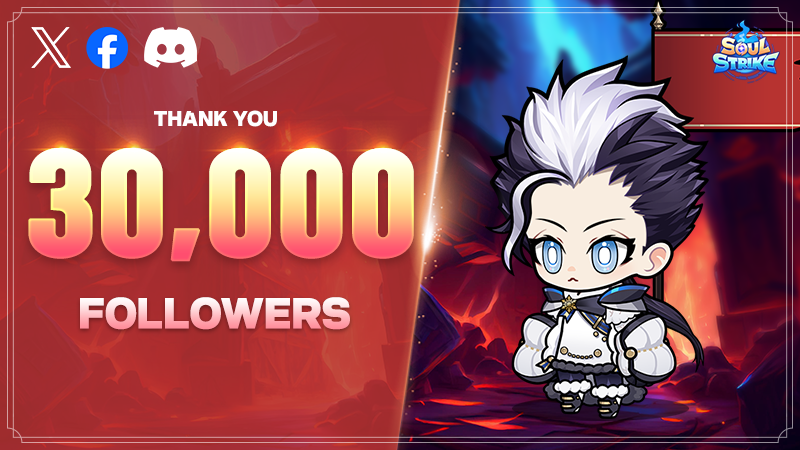 SoulStrike_EN's tweet photo. Hello, Masters!

We've reached a total of 30,000 followers from our X, Facebook, and Discord!😍

Here is the coupon code!

🎟️ THANKU30K
⏲️ 9/29 23:59 (PDT)
🎁 Ether x30,000

LIKE + REPOST =❤️

#SoulStrike #Milestone #Event #30K #Coupon #Reward https://t.co/MMDvZxM1rM