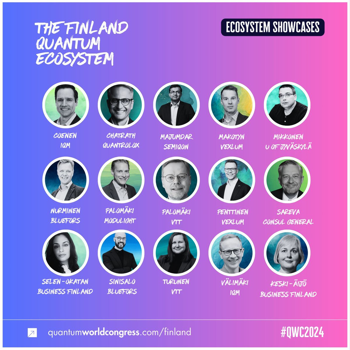 🇫🇮 Meet the leaders of the Finland Quantum Ecosystem at #QWC2024!

📅 Tuesday, September 10th, 2:15 PM | The Nest

🔗 Learn more &amp; reserve your tix: buff.ly/4g9laHd