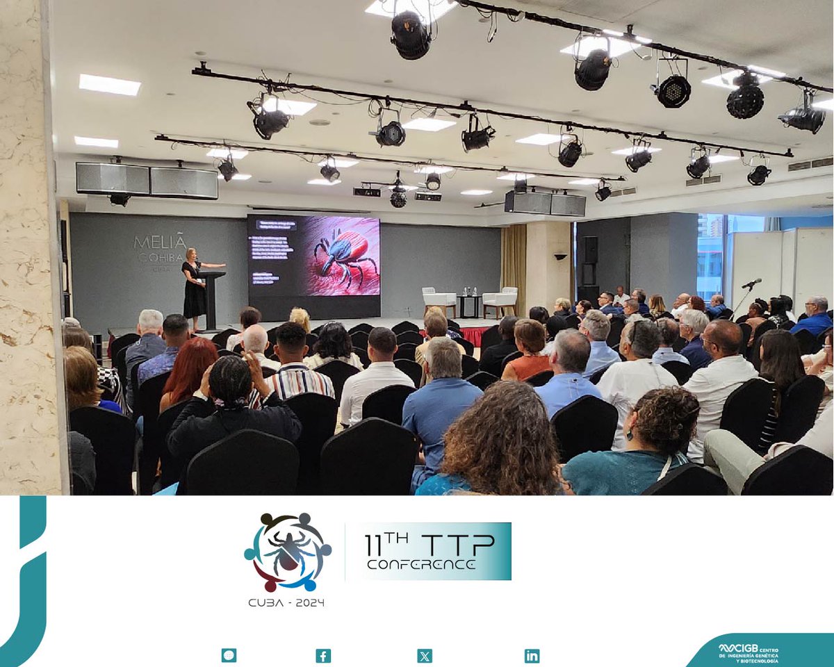 CIGBCuba's tweet photo. “Dynamics of tick feeding and why it matters” was the plenary lecture by Prof. Patricia Nutall, guest speaker of honour, from #OxfordUniversity, UK
at #TTP11. https://t.co/SC09zc0Kl1