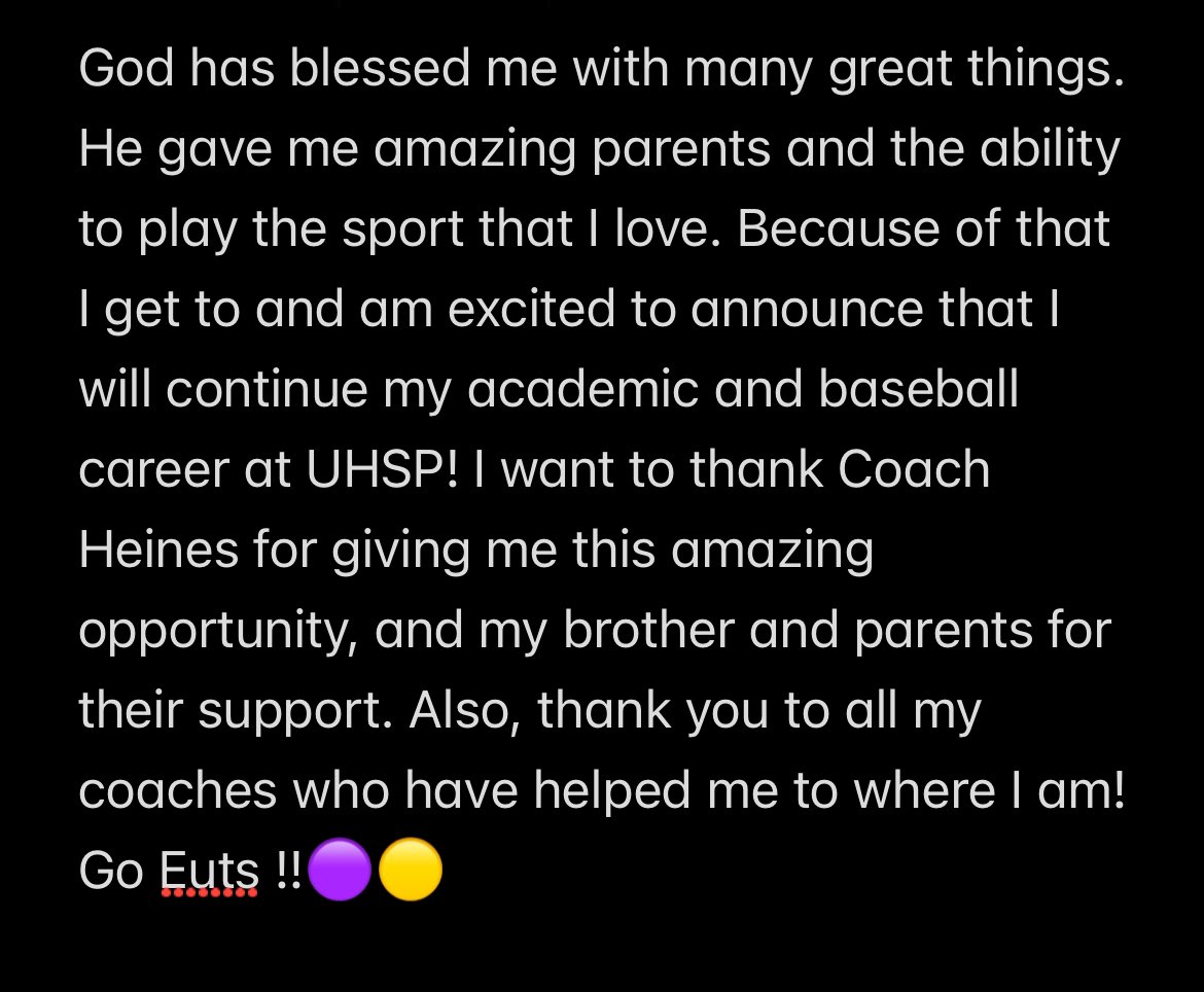 sam_harding2025's tweet image. Excited to announce my commitment to @UHSPBaseball and @UHSPedu. Thanks to all my family, friends, and coaches for the support! But first, SR ⚾️season awaits! @amyjoh_13 @dnharding13 @nolanharding_23 @Rvale_Baseball @HeinesPitching @cecil_joyce @USElitebase