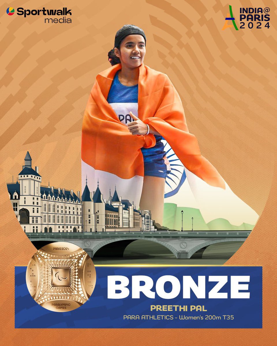 VinodChavdaBJP's tweet image. 🇮🇳 નિરંતર ભારતનું ગૌરવ વધારતા આપણા ખેલાડીઓ... 

પેરાલિમ્પિક્સ ગેમ્સમાં બીજો બ્રોન્ઝ મેડલ જીતવા બદલ પ્રીતિ પાલને ખૂબ ખૂબ અભિનંદન…

#PreethiPal #ParisParalympics #Cheer4Bharat #Paralympics2024