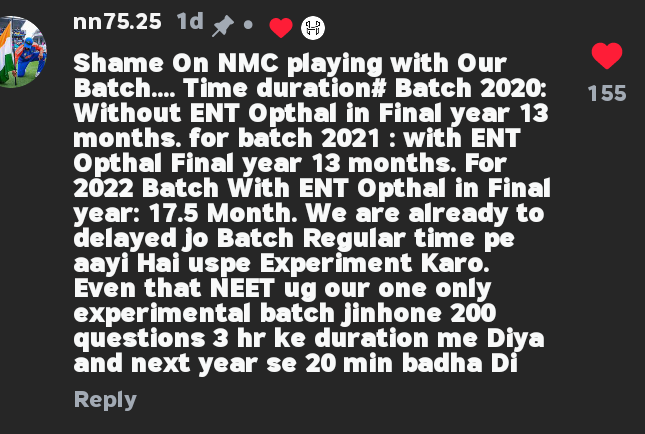 NeerajChau35321's tweet photo. This is not fair with 2021 batch of MBBS students 
Please NMC Don't do this with 2021 batch.
Now No more experiments with 2021 batch students.
#NMC
#mbbsstudents
#nextexam
#neetpg 
#Doctors 
#PMOIndia https://t.co/TfA5DsQCIY