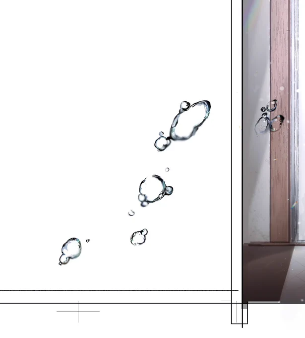 水滴いい感じに描けて嬉しいvsやっぱこれいらなかったのでは