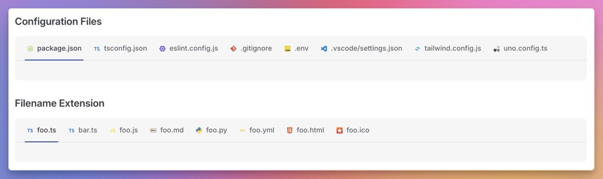 Inspired by Nuxt UI, it support match icons by configuration files or filename extension now!