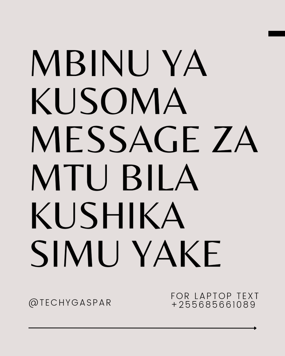 Sirajitz1's tweet photo. Kuna namna unaweza hisi kuwa mtu anakitu anakuficha na anatumia mbinu ya kuchat kwa message za kawaida Ili usione 

Leo naenda kukuonyesha hatua kwa hatua jinsi ya kufanya Ili uzisome bila yeye kugundua

Thread 🧵 

Repost 🔄
Bookmark 🔖  

Shuka nayo 👇🏾 https://t.co/56BvWwS7Fs
