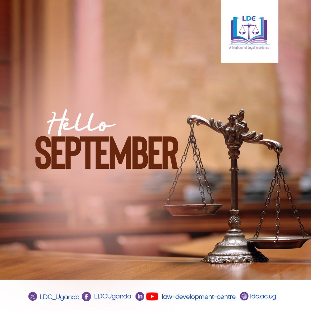 #HappyNewMonth, new beginnings! 

Welcome September with open arms and a heart full of possibilities - Lukyamuzi Hamis Ddungu Secretary / Head HR and Administration LDC /  #LDCUgCT
