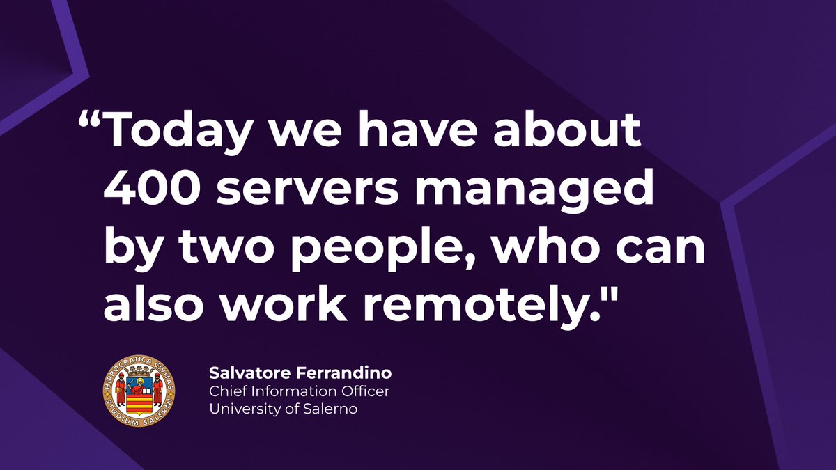 The University of Salerno cut costs, reduced space and energy consumption, and increased data and people security with Nutanix. Learn how: oal.lu/72bKI #NutanixStories