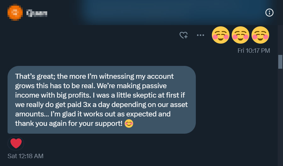 itsannaaarie's tweet photo. Another satisfied investor 💸💸, Congrats 🎉🎉 to this new referral of mine for reaching VIP 5 and receiving more bonuses!! If you are also interested to experienced this kind of satisfaction just message me 📩
 
#USDTSTAKING
#USDTBNBSMARTCHAIN
#BNBSMARTCHAIN
#BEP20NETWORK https://t.co/aGXthbdlWK