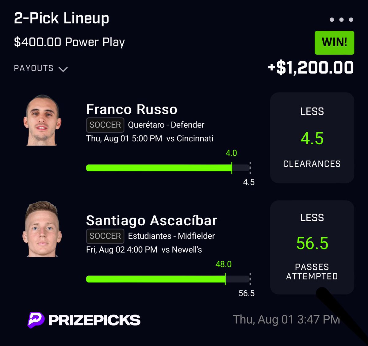 BigBetAl's tweet photo. Premium August Recap📈

✅+19.9u This Month✅

💰+33.39u in the First 6 Weeks of Dubclub💰

🚨JOIN PREMIUM NOW FOR $5 AND COME EAT (link in bio)🤑

#pp #gamblingtwitter #soccer #nba #prizepicks #prizepickspotd #pod #potd #nba #prizepicksnba #Underdog https://t.co/xzw6Mj6QSt
