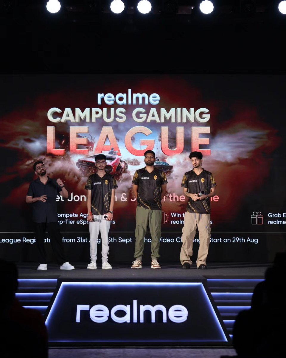 Another highlight of the event, the realme Campus Gaming League, filled with lots of suprises with amazing collaboration. 🎮🕹️

 #realme13Series5G #UnMatchedSpeed 
#828FanFestival 
<a href="/realmeIndia/">realme</a>