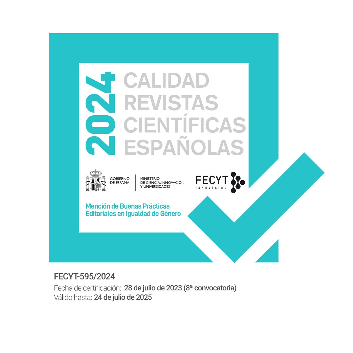 ehquidad's tweet photo. EHQUIDAD, la revista que edita AICTS, ha renovado el Sello de Calidad de la FECYT, así como logrado la "Mención de buenas prácticas editoriales en igualdad de género".

https://t.co/SWIB2i1x9C https://t.co/7kzuc7y2FE