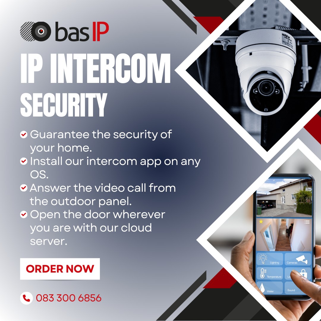 Install our intercom app on any OS &amp; answer video calls from the outdoor panel. Open the door wherever you are with our cloud server. Our innovative solutions ensure your home is secure &amp; convenient.

Book a Discovery Call with our sales team to learn more: sales@bas-ip.co.za