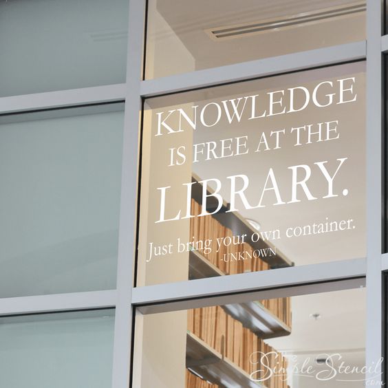 Knowledge is free at the library; just bring your own container. 📚✨ #librarylove #endlesslearning
