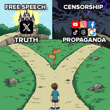 <a href="/elonmusk/">Elon Musk</a> X is the only place left for free speech!!