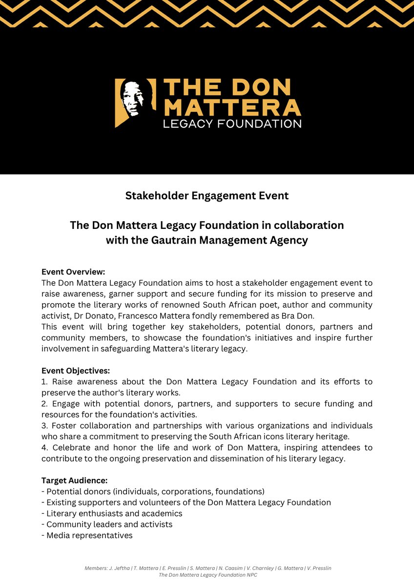 MatteraLegacy's tweet photo. Stakeholder Engagement this Saturday at Gallagher Estate.  https://t.co/WBOOpWnMxP https://t.co/wXNfiLYYBe