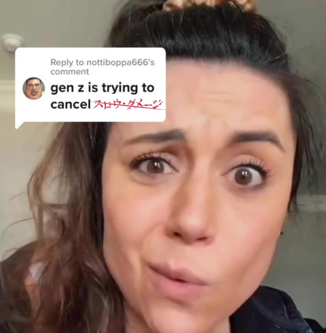 uglybastardfujo's tweet photo. Genz is trying to cancel slow damage?! https://t.co/MrImm9RnqQ