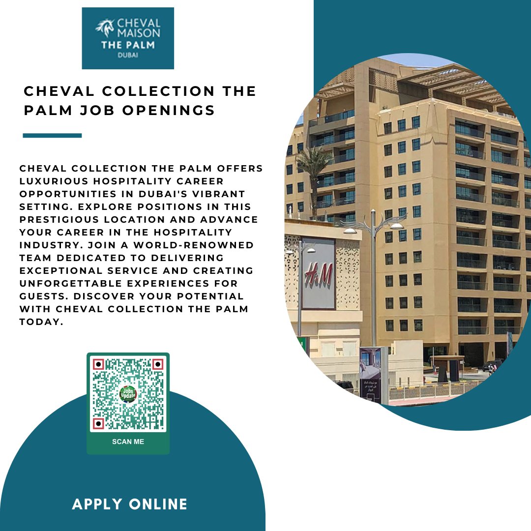JobsArchives's tweet image. Cheval Collection The Palm: Explore Premier Job Opportunities

Apply Online: jobsarchives.com/careers/cheval…

#LuxuriousHospitality #ChevalCollection #ThePalm2024 #CareerOpportunities #LuxuryCareers #HospitalityJobs #JoinOurTeam #ChevalCareers #PalmJumeirah #LuxuryLiving