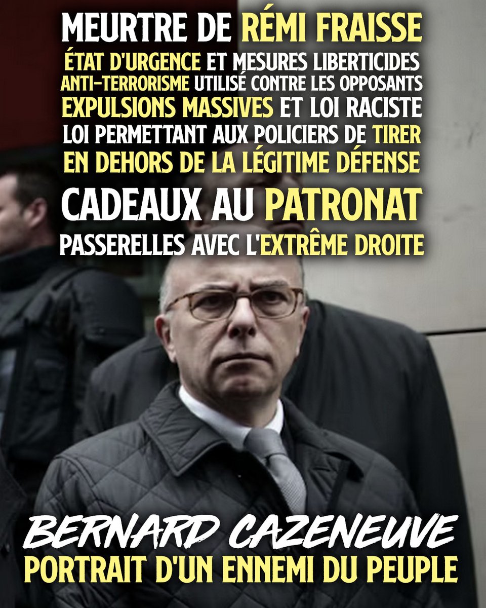 ContreAttaque_'s tweet photo. BERNARD CAZENEUVE : PORTRAIT D'UN ENNEMI DU PEUPLE

Macron a déclenché une dissolution de l'Assemblée et des élections en urgence à la veille de l'été en espérant que cela lui permettrait de terminer son mandat en gouvernant avec le RN. 

1/2⤵️ https://t.co/AiIfnypDOh