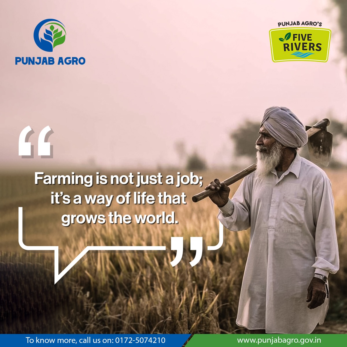 PBAgroOfficial's tweet image. Farming is more than just a job; it’s a way of life that nurtures the land and sustains communities.

Each season, every harvest, and all the hard work in between contribute to growing the world in ways that nourish both body and soul.🌾🚜

#FarmingForFuture #PunjabAgro