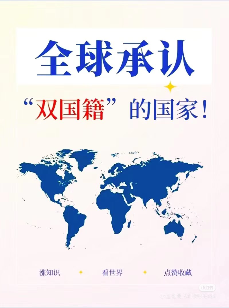 全球承认双重国籍的国家