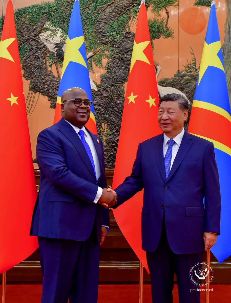 wembi_steve's tweet photo. #RDC _ #Chine :  “Je souhaite réaffirmer l'engagement indéfectible de la RDC envers la politique d'une seule Chine en reconnaissant que Taïwan fait partie intégrante du territoire chinois” a affirmé le Président Tshisekedi, ajoutant que “nous sommes profondément reconnaissants pour le soutien continue de la #Chine au sein du Conseil de sécurité des Nations Unies notamment pour garantir le respect de notre souveraineté et la stabilité dans la région des Grands Lacs.”