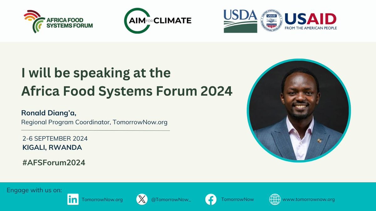 🔔 EVENT ALERT 🔔

Are you in Kigali for #AFSForum2024?
Be sure to connect with the <a href="/TomorrowNow_/">TomorrowNow</a>  team on all things #WhyWeatherMatters for #ClimateResilientAg!
At <a href="/TomorrowNow_/">TomorrowNow</a> , we are operationalizing weather data for food security applications