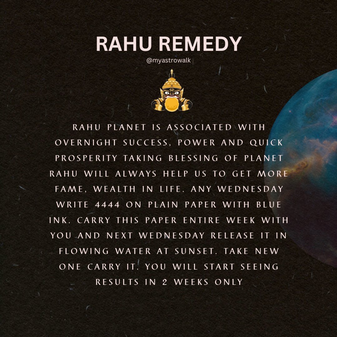 myastrowalk's tweet photo. Rahu Remedy🙏🏻
.
.
.
#astrology #Trending #Remedy https://t.co/rvtESlbcmo