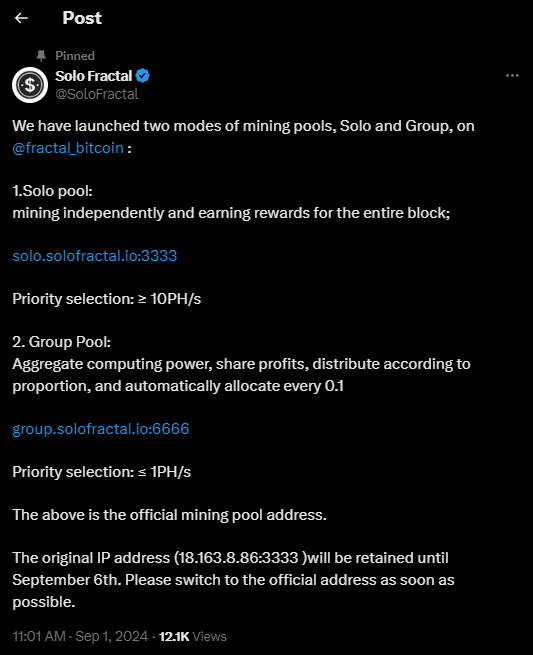 punkhashmining's tweet photo. Fractal Bitcoin now supports Solo Mining! Start your crypto mining journey with some easy and under $300 miners👇
#punkhash #Asicminer #homemining #Asicmining #cryptomining #bitcoinmining #solomining #luckyminer #fractalbitcoin https://t.co/lGJHmMoiuS